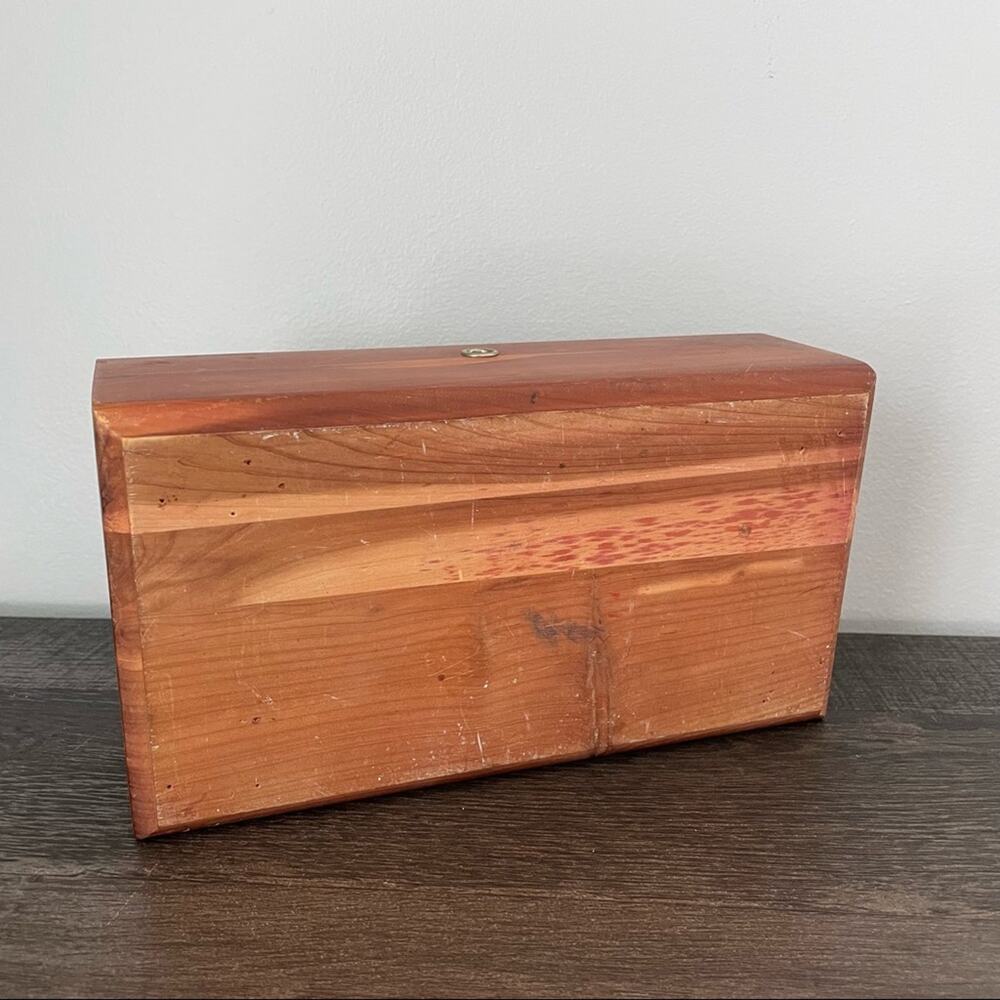Lane | Vintage Cedar Salesman Sample Wood Chest Box Jewelry Storage Small Brown - Picture 10 of 10